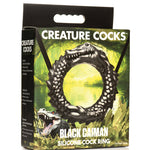 Creature Cocks Caiman Silicone Cock Ring - Black Creature Cocks