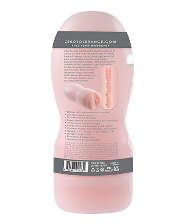 Zero Tolerance Pop & Toss Stroker - Light Zero Tolerance