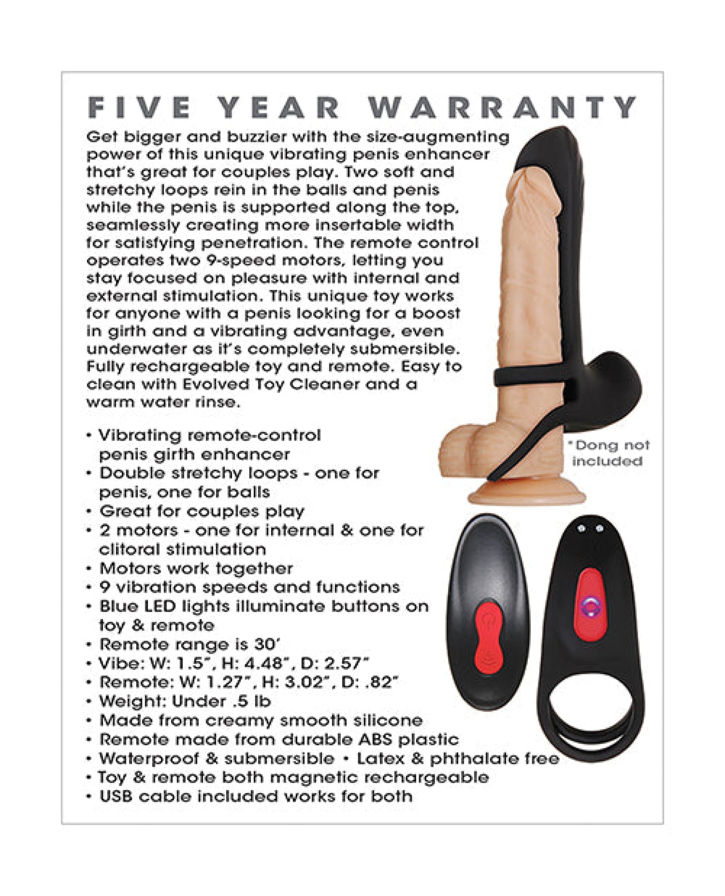 Zero Tolerance Vibrating Girth Enhancer Extension - Black Zero Tolerance