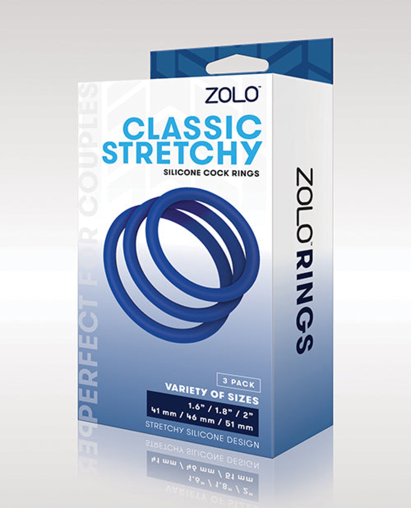 Zolo Stretchy Silicone Cock Rings - Blue Zolo™