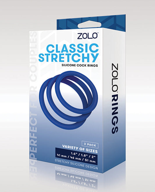 Zolo Stretchy Silicone Cock Rings - Blue Zolo™ 1657